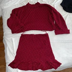 Free people sweater-skirt set